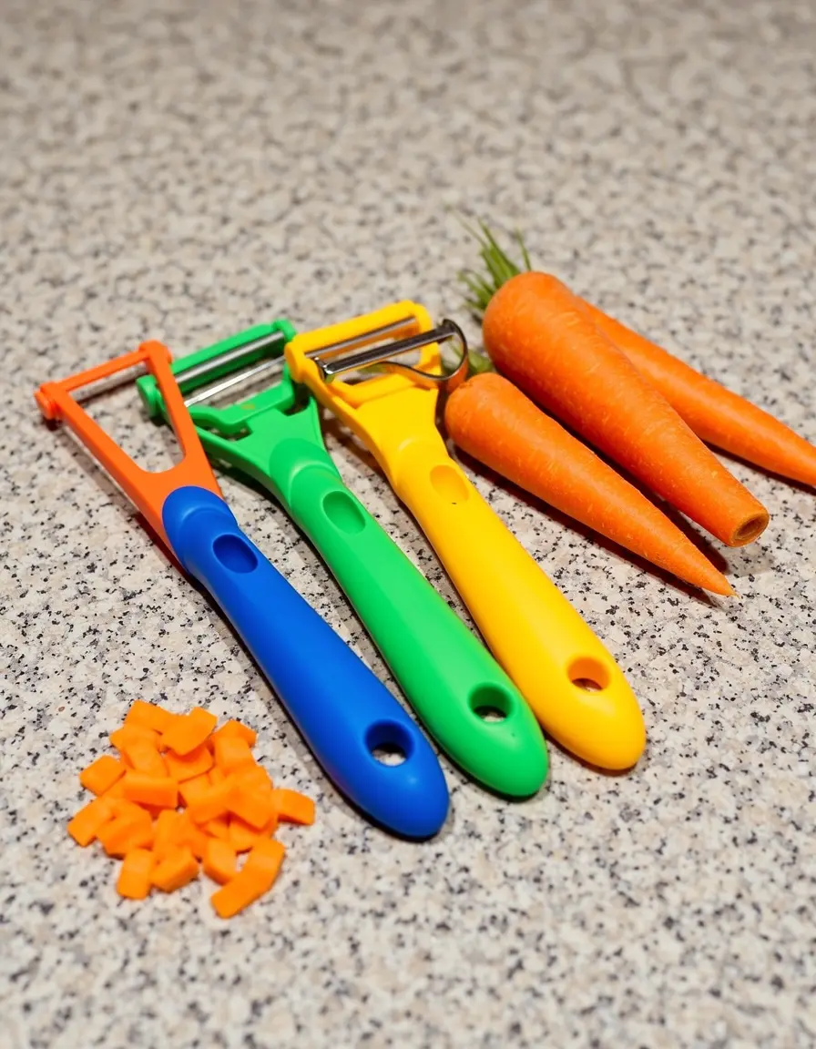 Set de peladores ergonómicos de colores