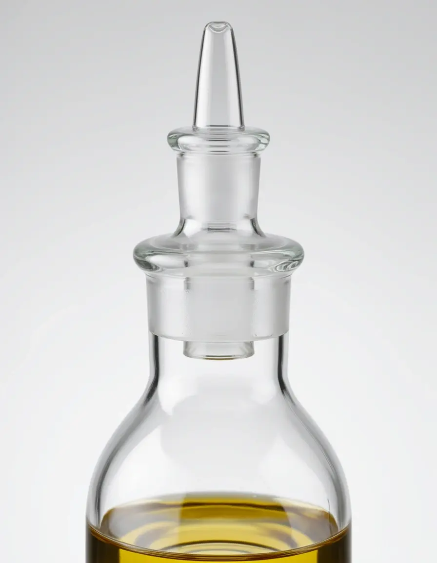 Aceitera de cristal con boquilla de precisión para aceite de cocina