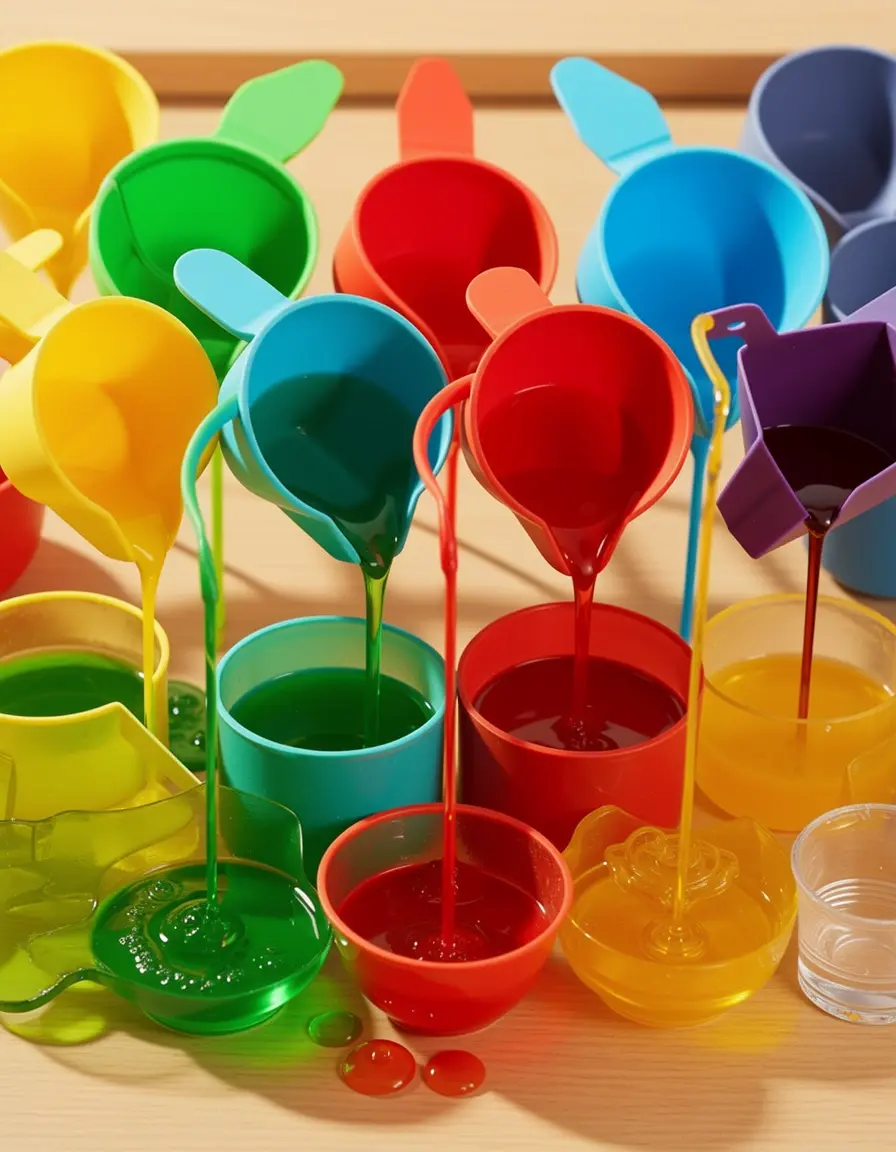 Set de embudos de silicona para trasvasar aceite de cocina