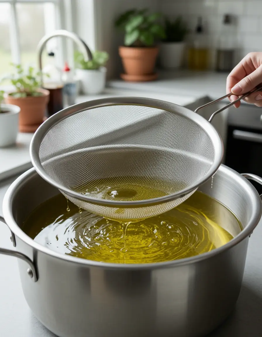 Filtro de malla fina para limpiar aceite de cocina usado
