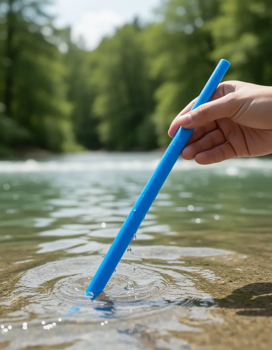 Filtro de agua personal tipo pajita para supervivencia y camping