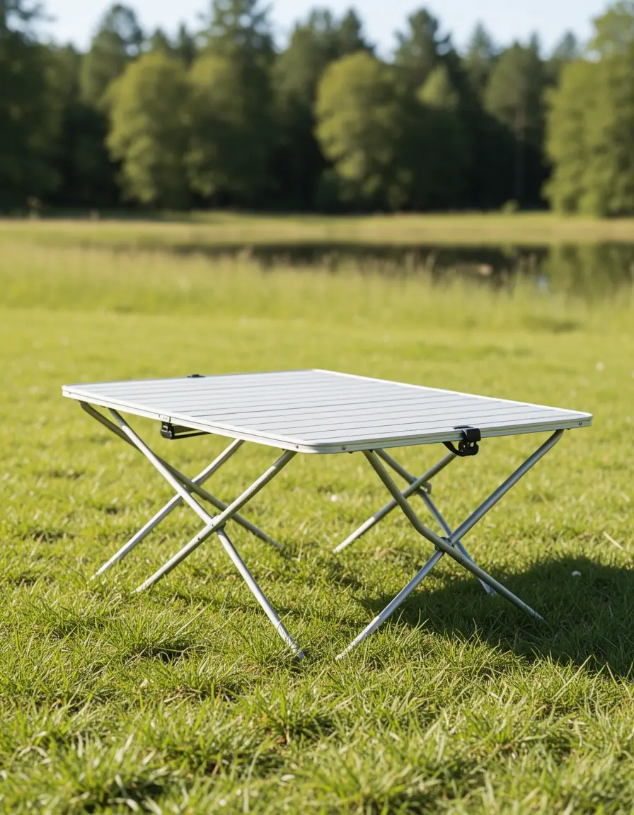 Mesa plegable ligera de aluminio para cocina camping