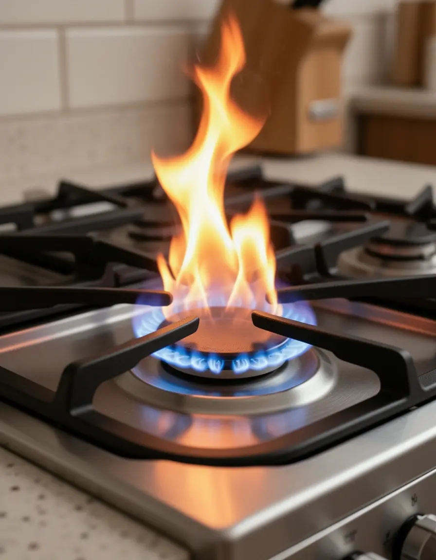 Control de ajuste de llama para cocina de gas