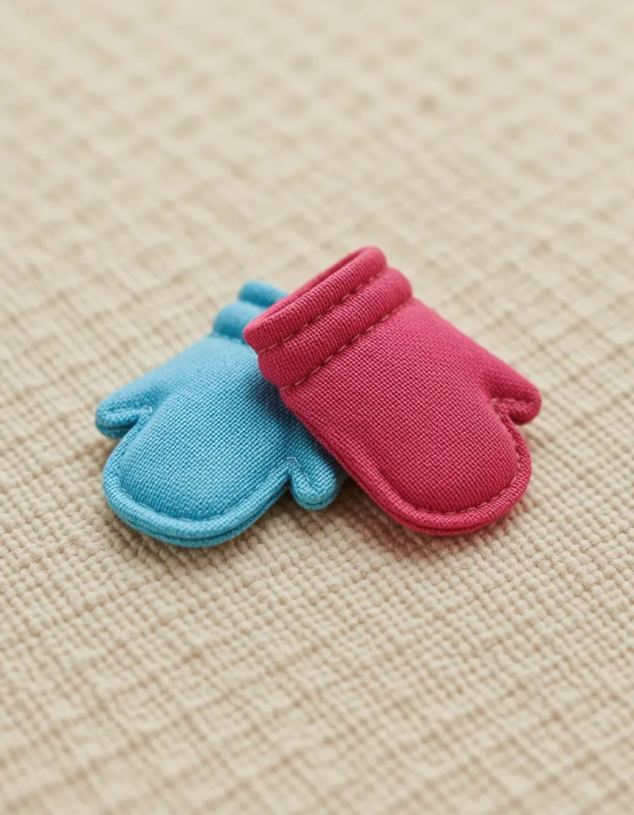 Mini manoplas de cocina de tela para proteger manos de juguete