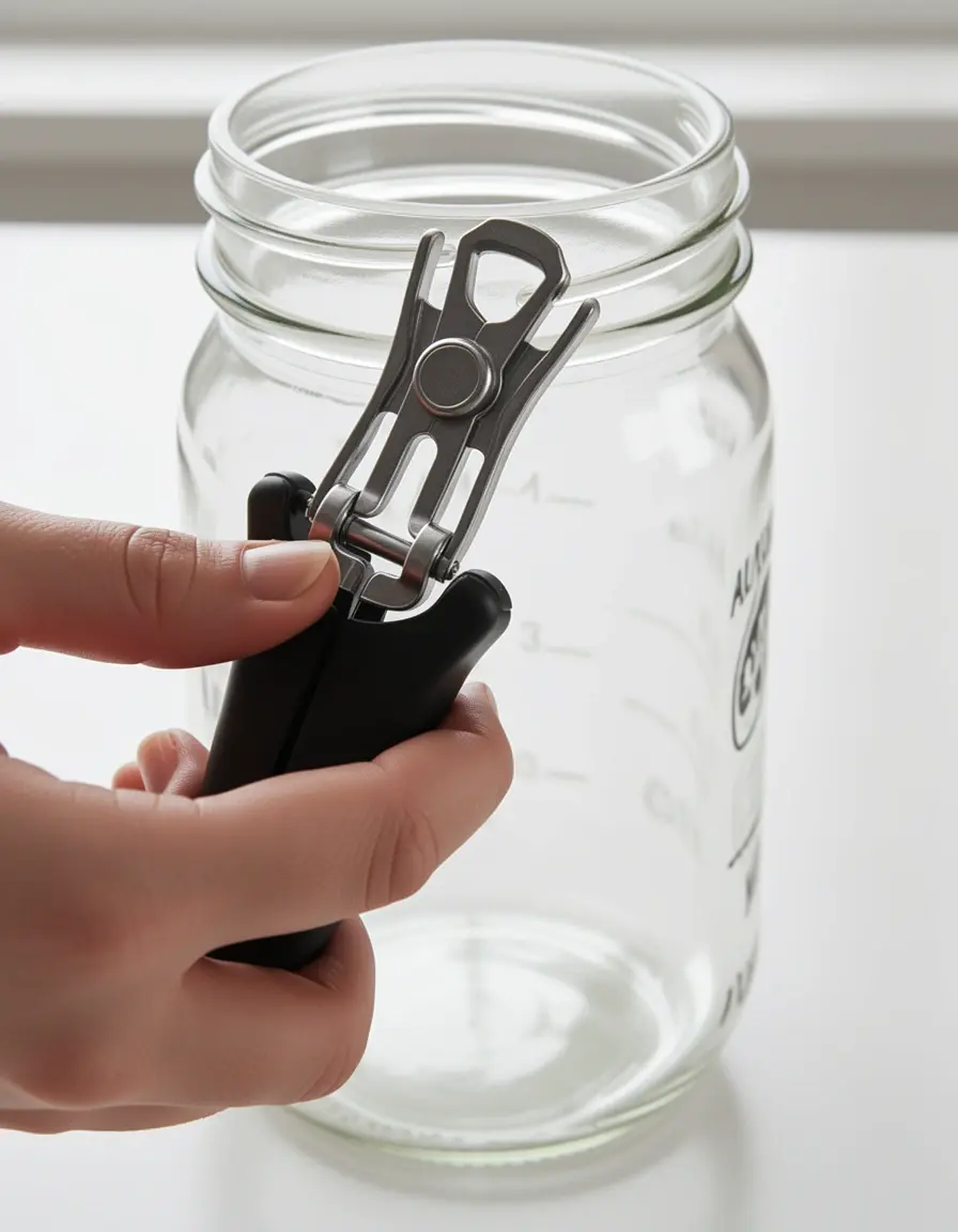 Abridor de tarros ajustable con agarre firme
