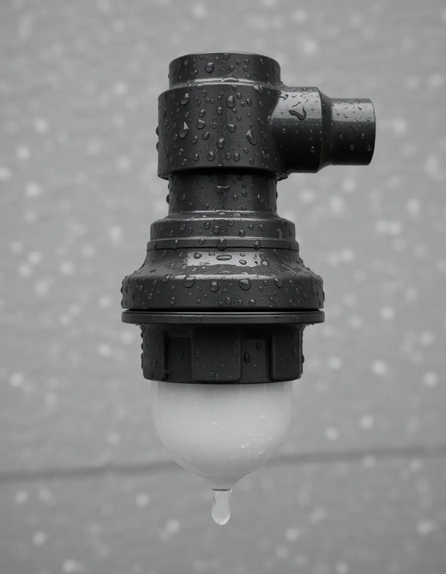 Aireador de agua ahorrador instalado en grifo de cocina
