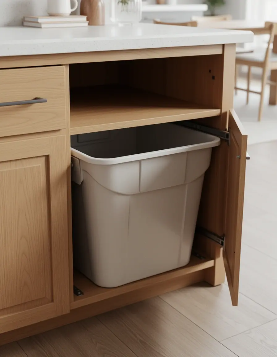 Cubo de basura extraíble para mueble de isla