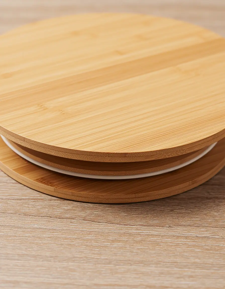 Base giratoria de bambú Lazy Susan para mesa de cocina