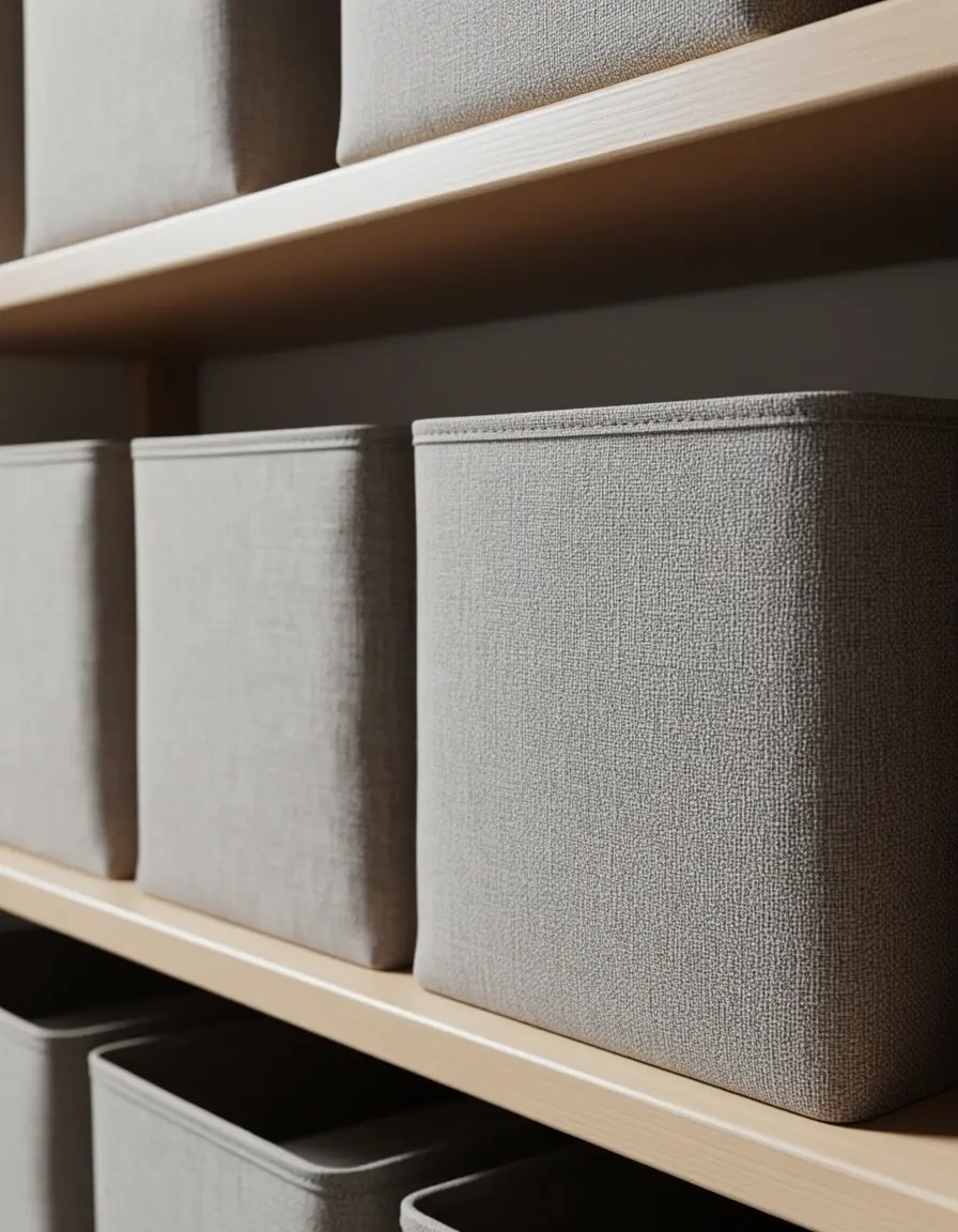 Set de cestas de tela para estantes de cocina auxiliares