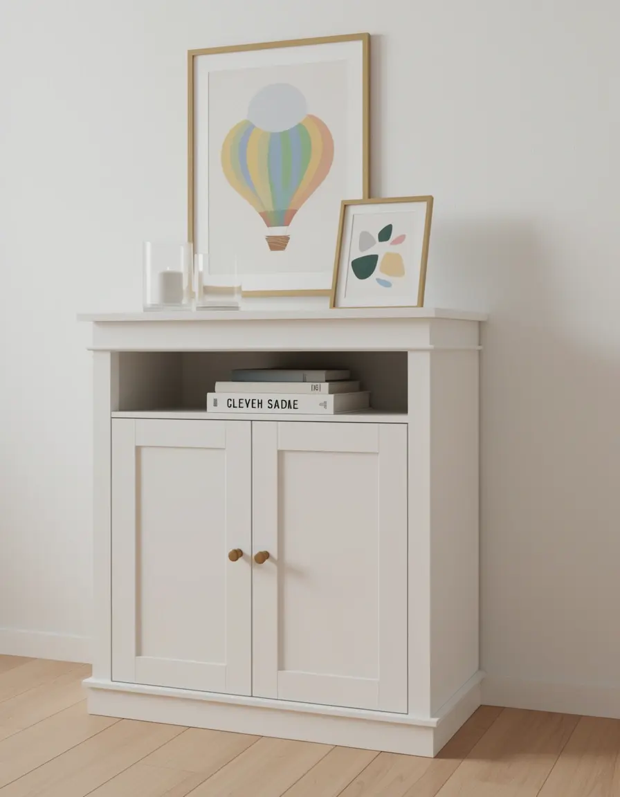 Soporte de pared para llaves y notas cerca de mueble de cocina