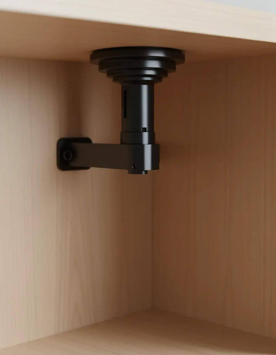 Portarrollos cocina instalado bajo el mueble ahorrando espacio