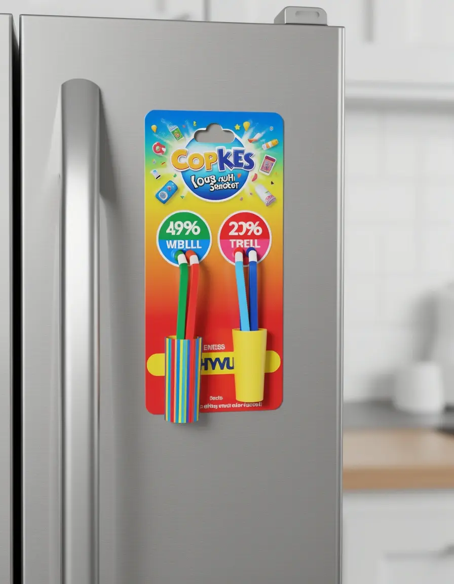Soporte magnético para papel de cocina colocado en el lateral del refrigerador