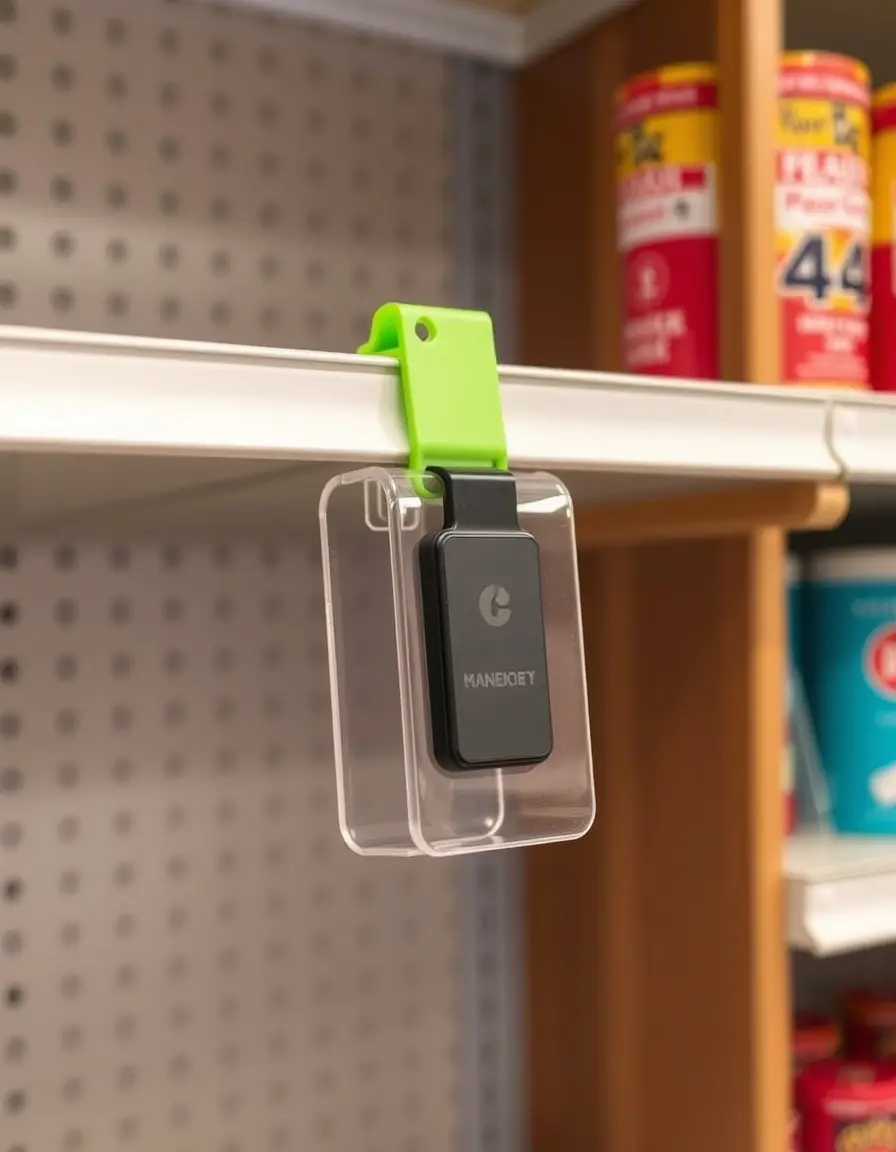 Soporte de papel de cocina con clip para estanterías