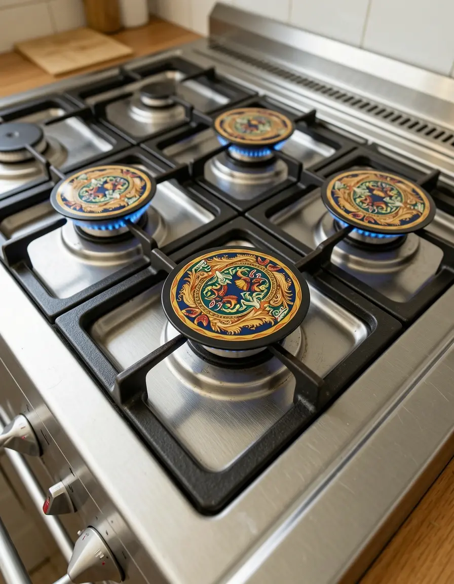 Cubiertas decorativas para quemadores de cocina a gas