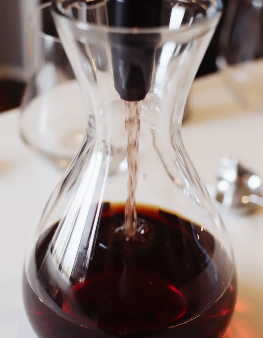 Decantador de vino de cristal elegante