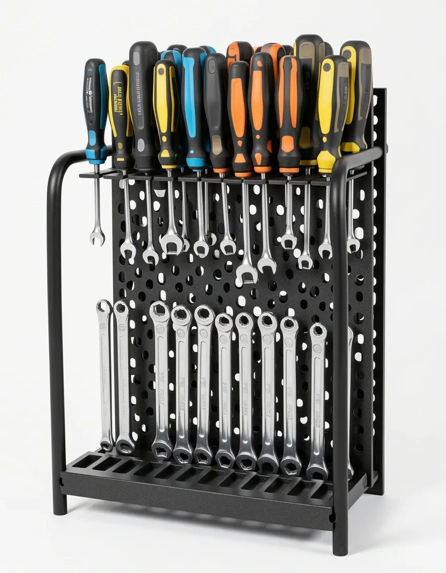 Soporte magnético para utensilios de cocina de juguete con herramientas colgadas