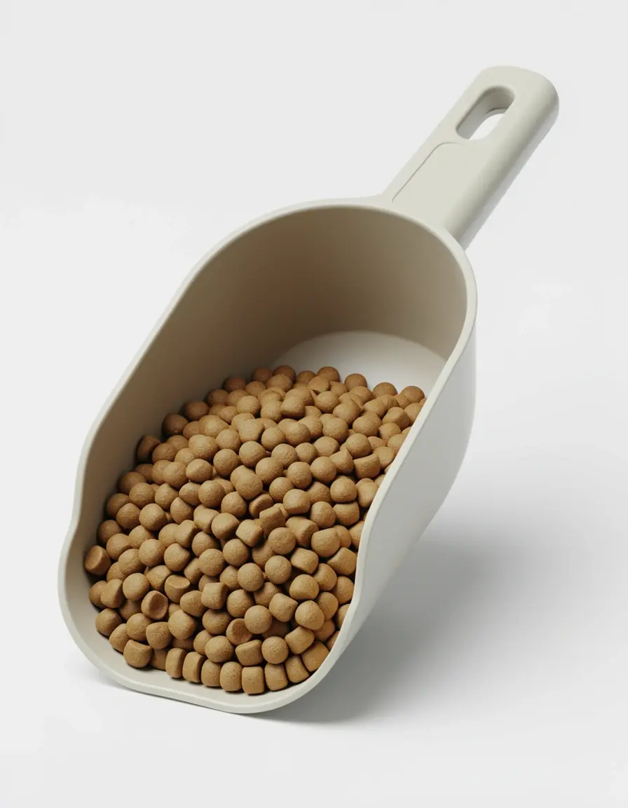 Cuchara medidora grande de plástico para raciones de comida