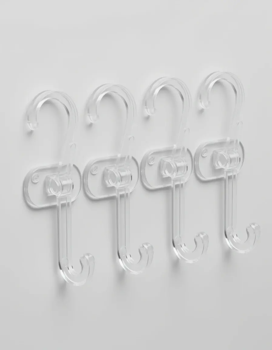 Ganchos adhesivos transparentes para paredes de cocina