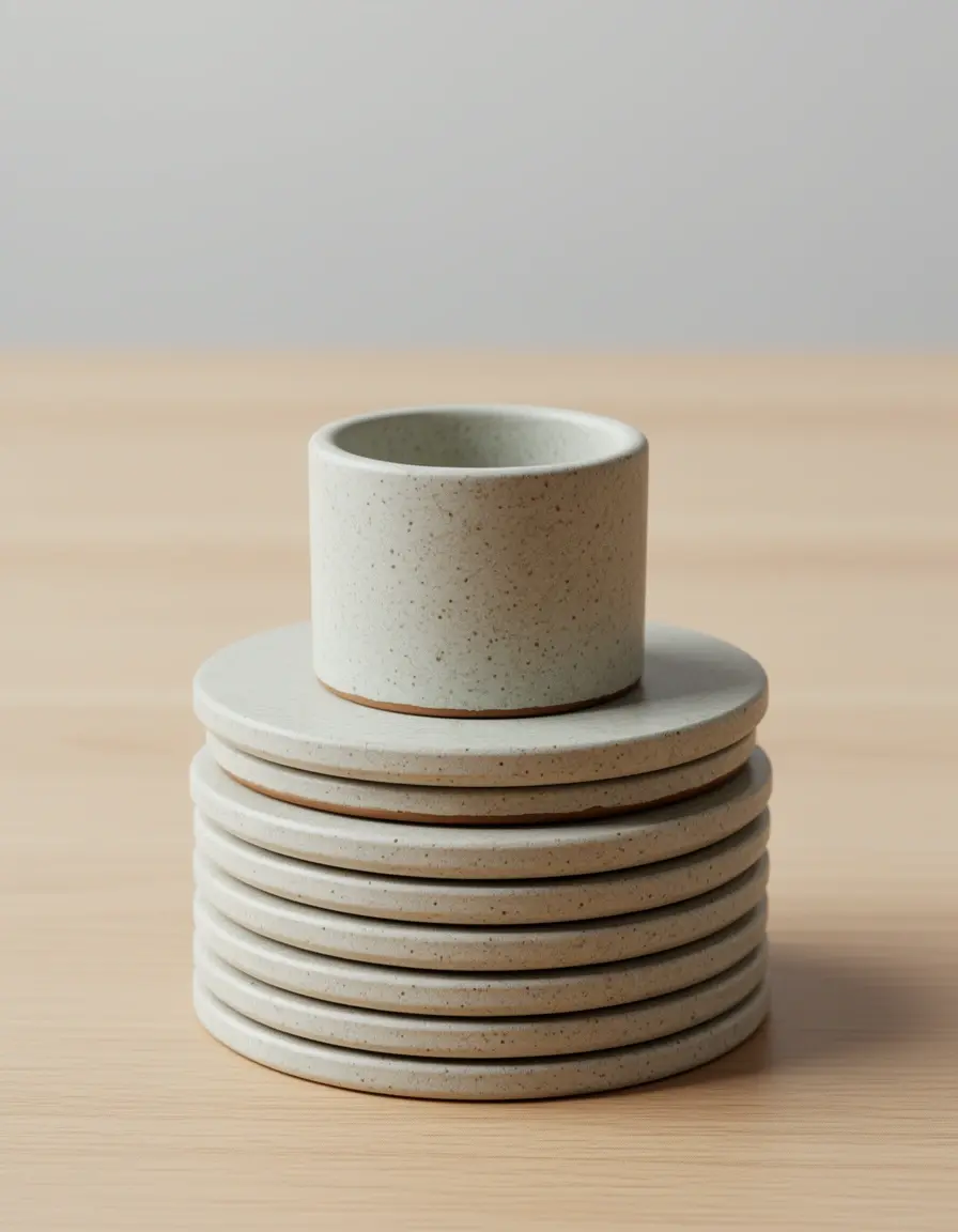 Set de posavasos cerámicos decorativos