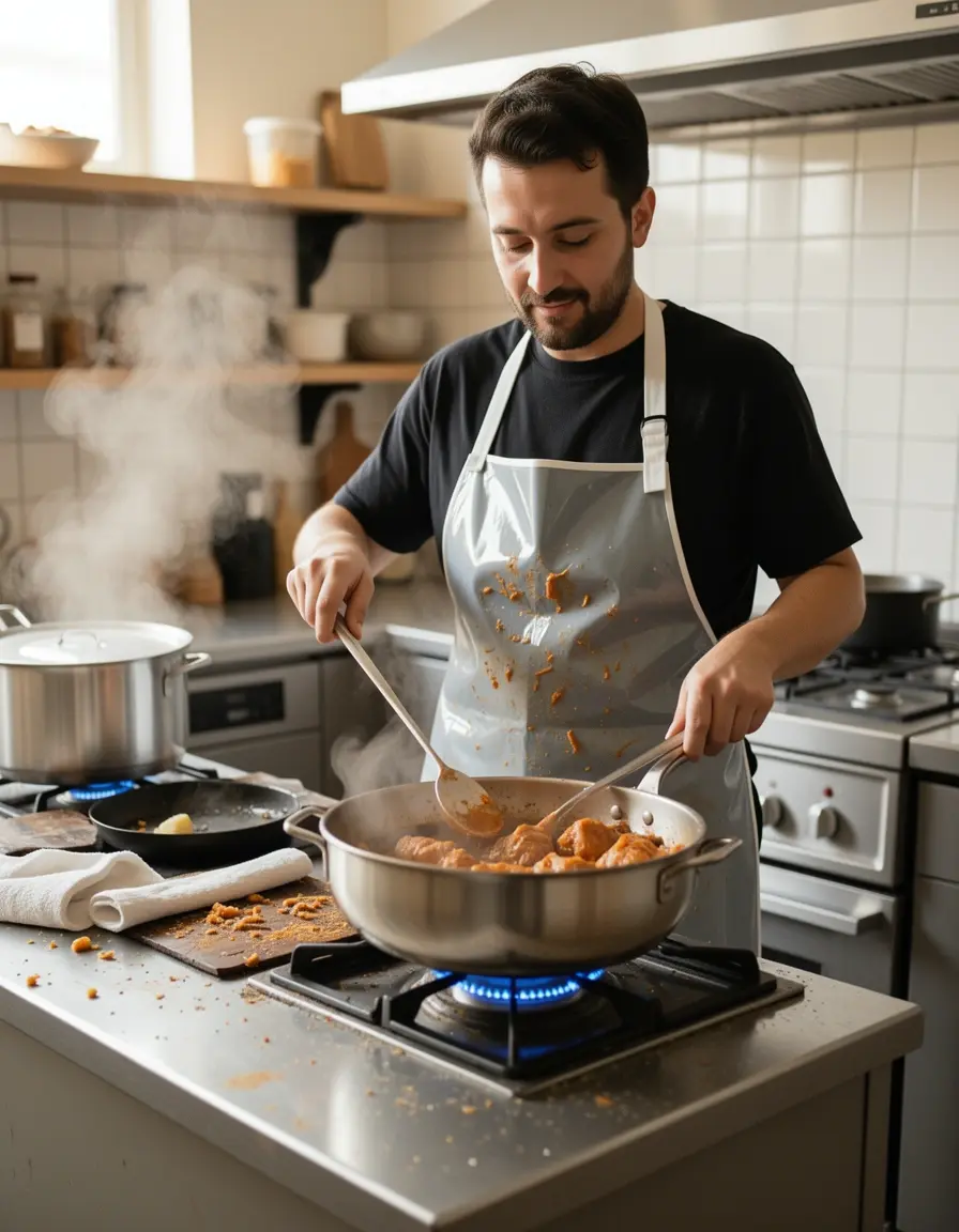 Delantal impermeable de PVC para cocina profesional