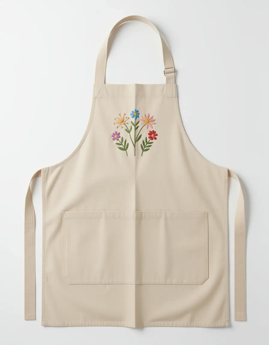 Delantal de cocina personalizado con bordado