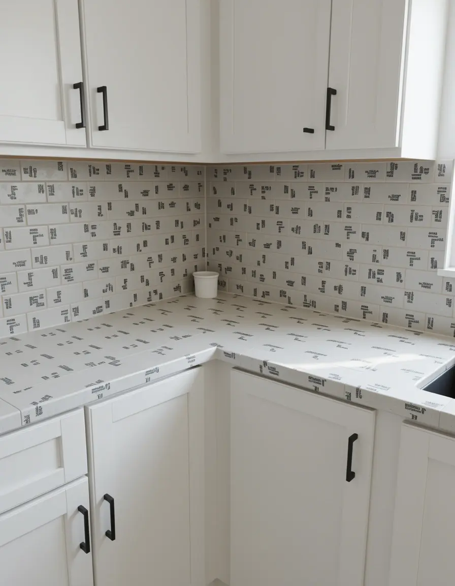 Azulejos adhesivos tipo panel para renovar salpicaderos de cocina