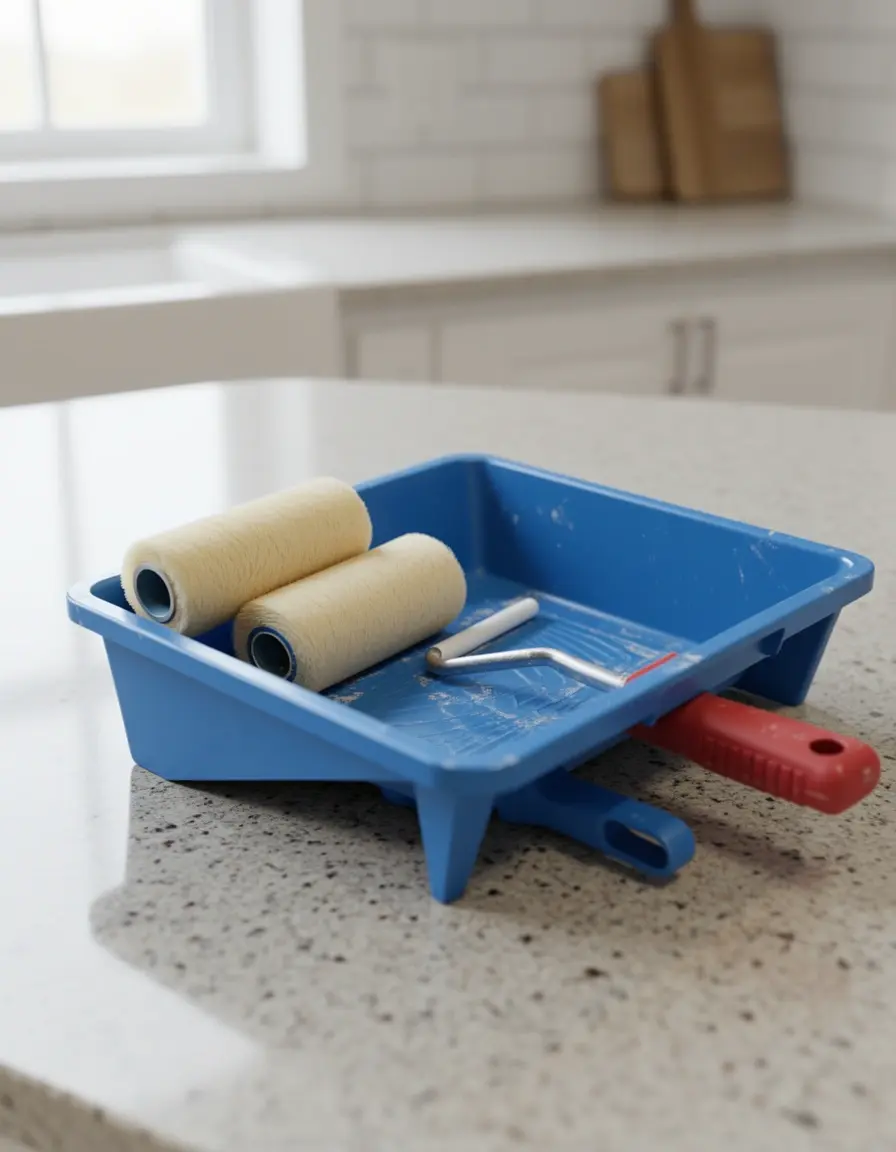Kit de pintura para encimeras con rodillo y bandeja