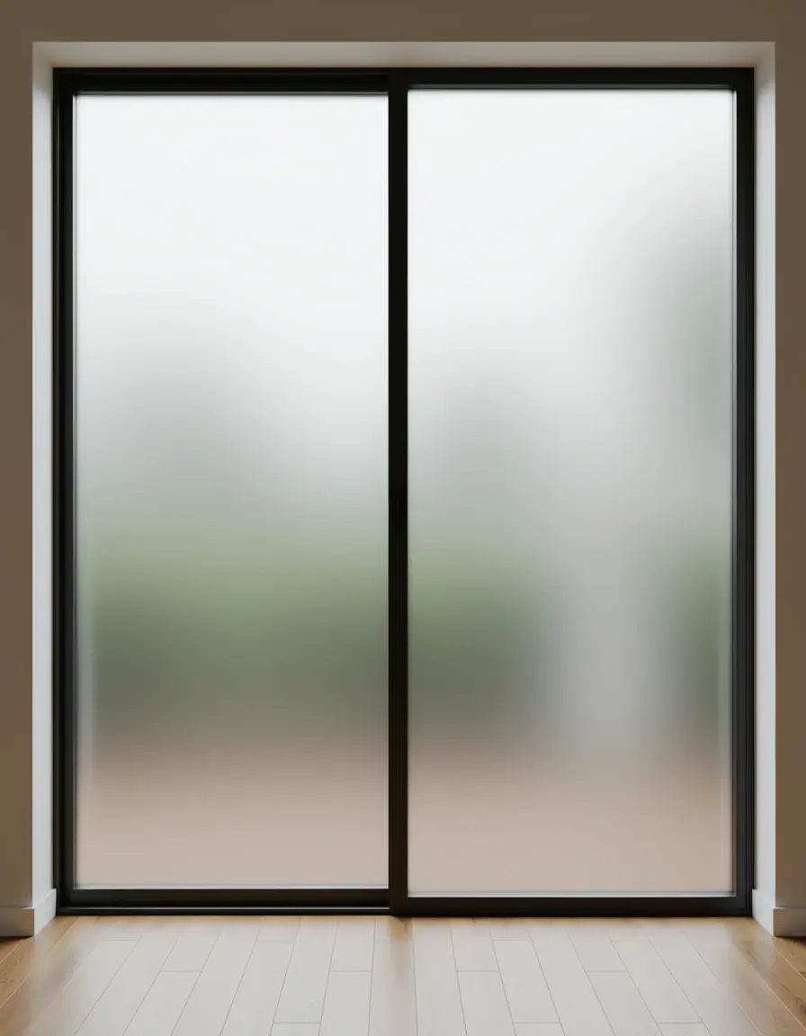 Película de privacidad esmerilada aplicada a cristal de ventana