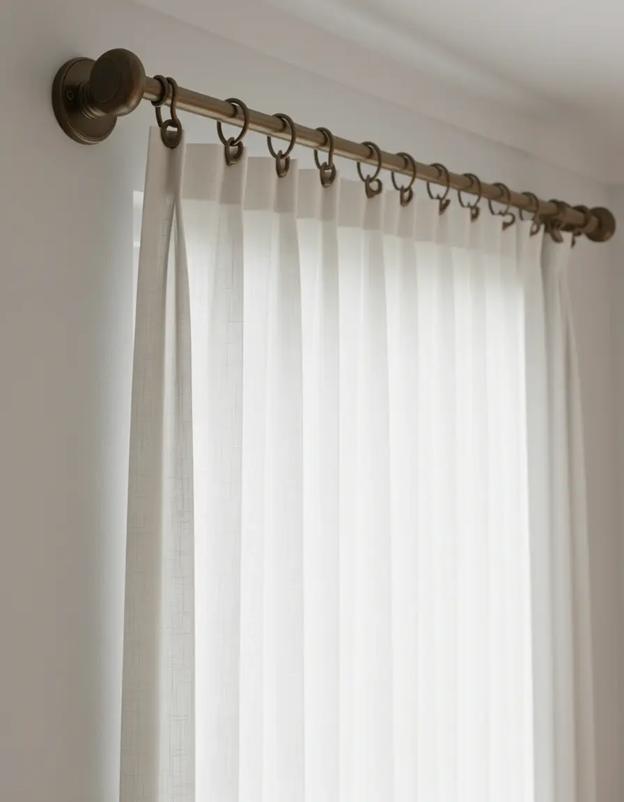 Barra de tensión sin taladros para ventanas de cocina
