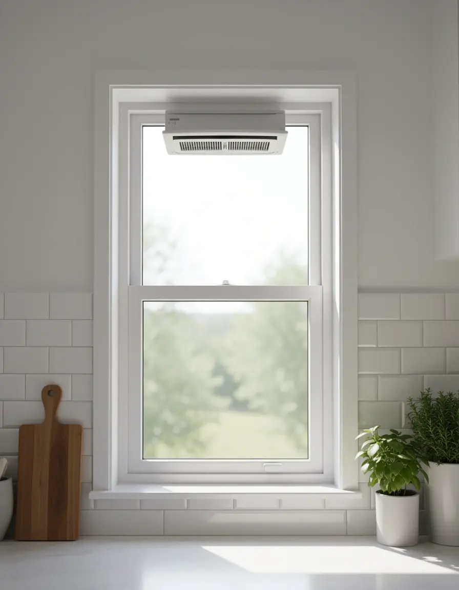 Extractor de aire pequeño para ventana de cocina