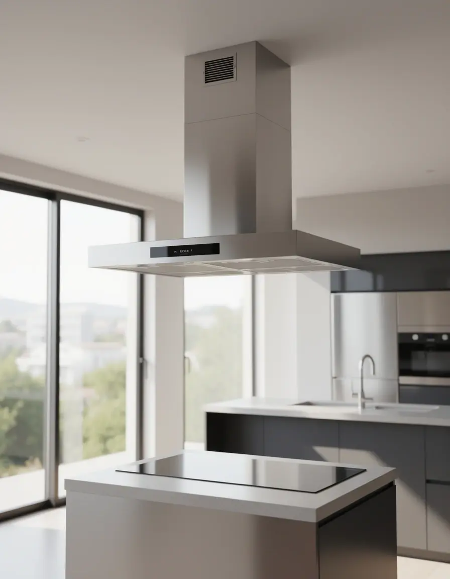 Extensión de chimenea de acero inoxidable para campana extractora