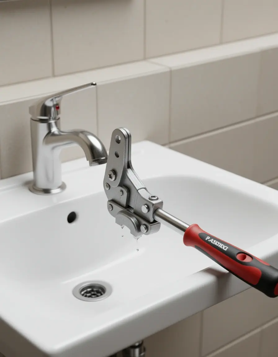 Llave de lavabo para instalación de grifos en espacios estrechos