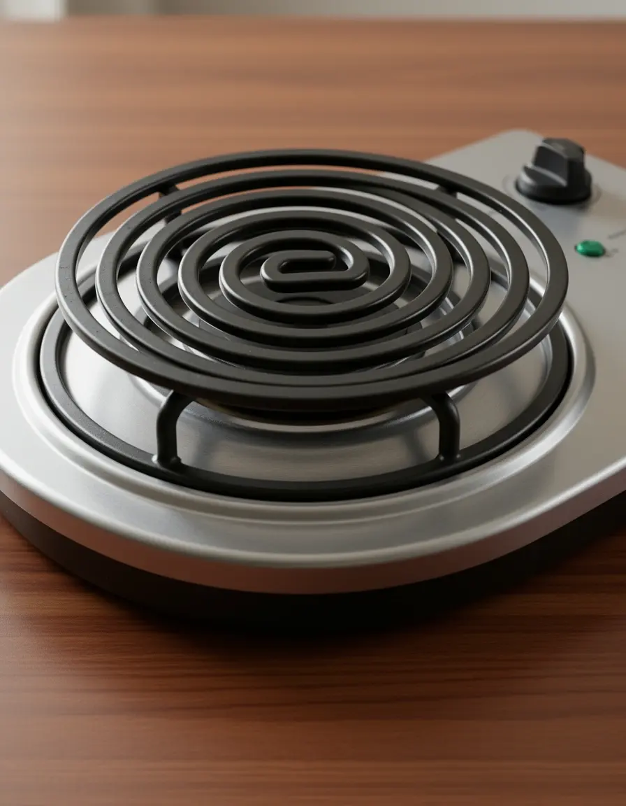 Hornillo de cocina eléctrico con resistencia en espiral