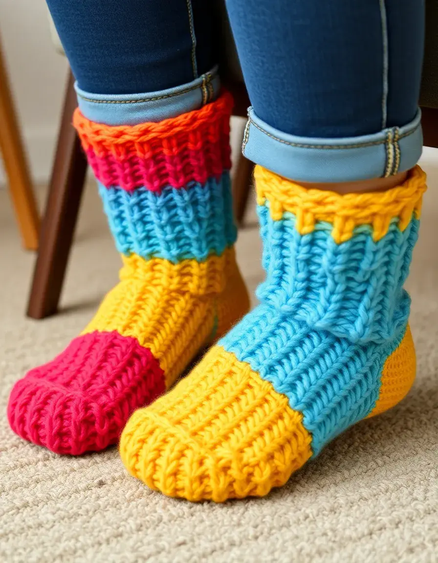 Calcetines de punto coloridos para patas de sillas cocina