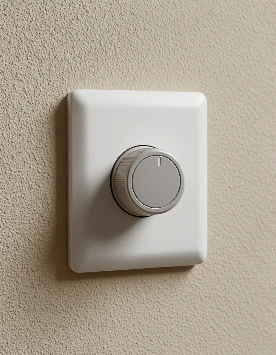 Interruptor de pared con dial giratorio para regular la intensidad de la luz