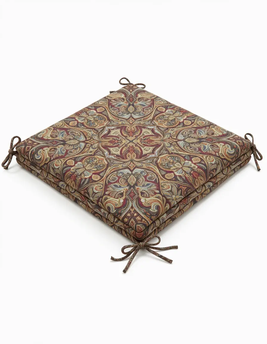 Cojín acolchado para silla de cocina con lazos