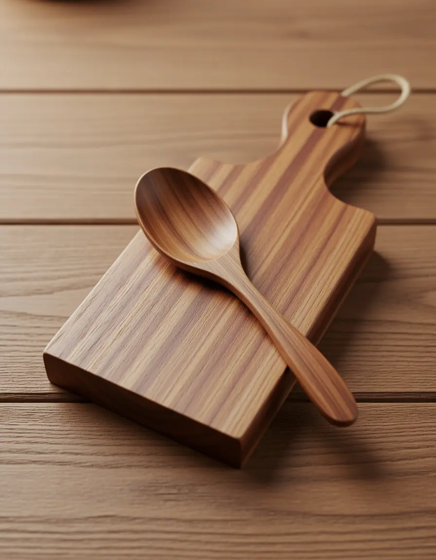 Reposacucharas de madera para proteger la mesada de cocina