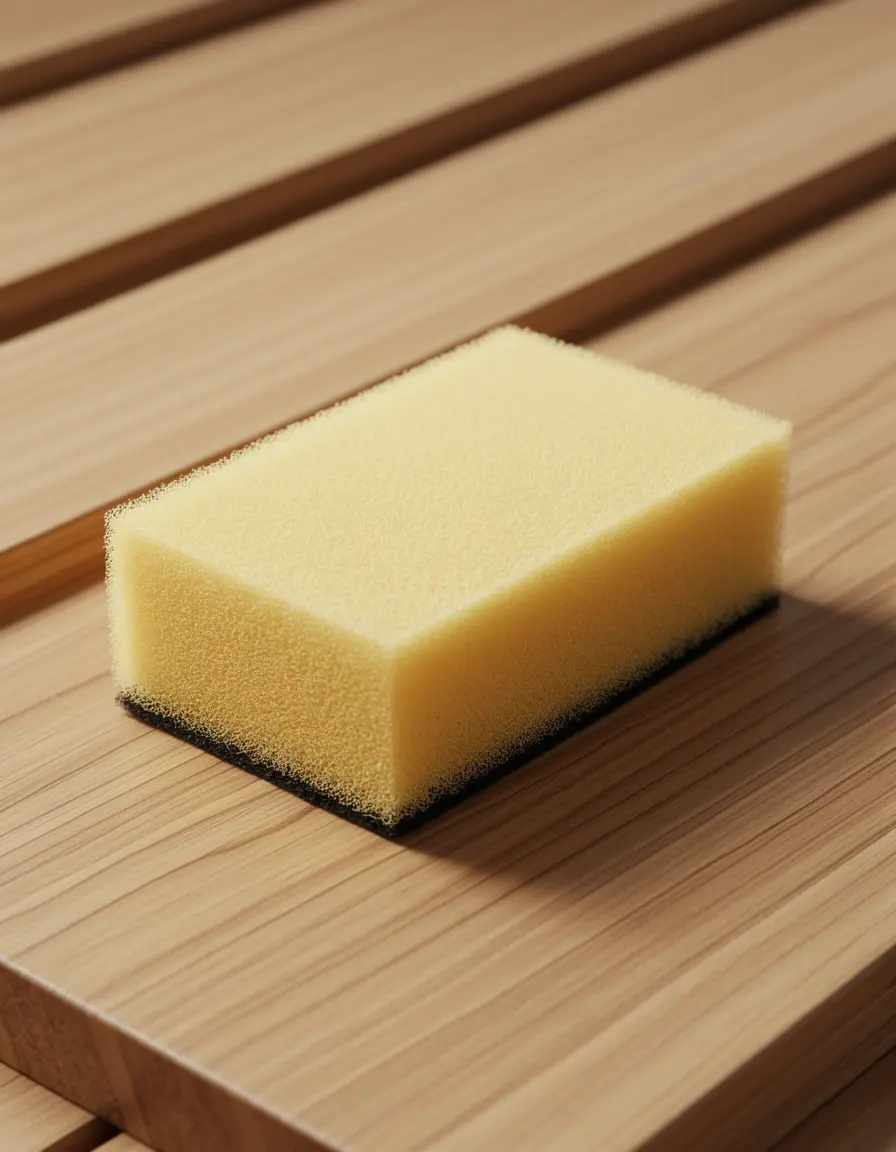 Esponja de lijado de grano fino para acabados en madera