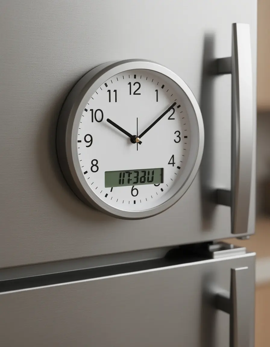 Reloj magnético digital pequeño para nevera