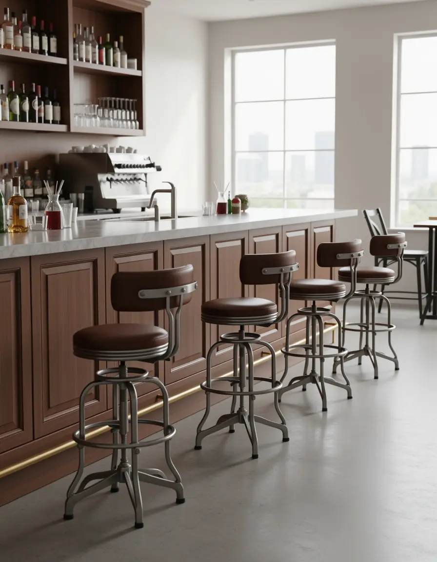 Set de taburetes ajustables para barra de salon cocina