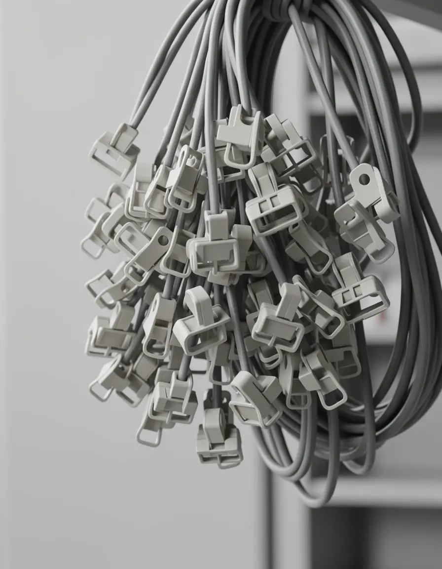 Clips organizadores de cables para mantener el orden visual