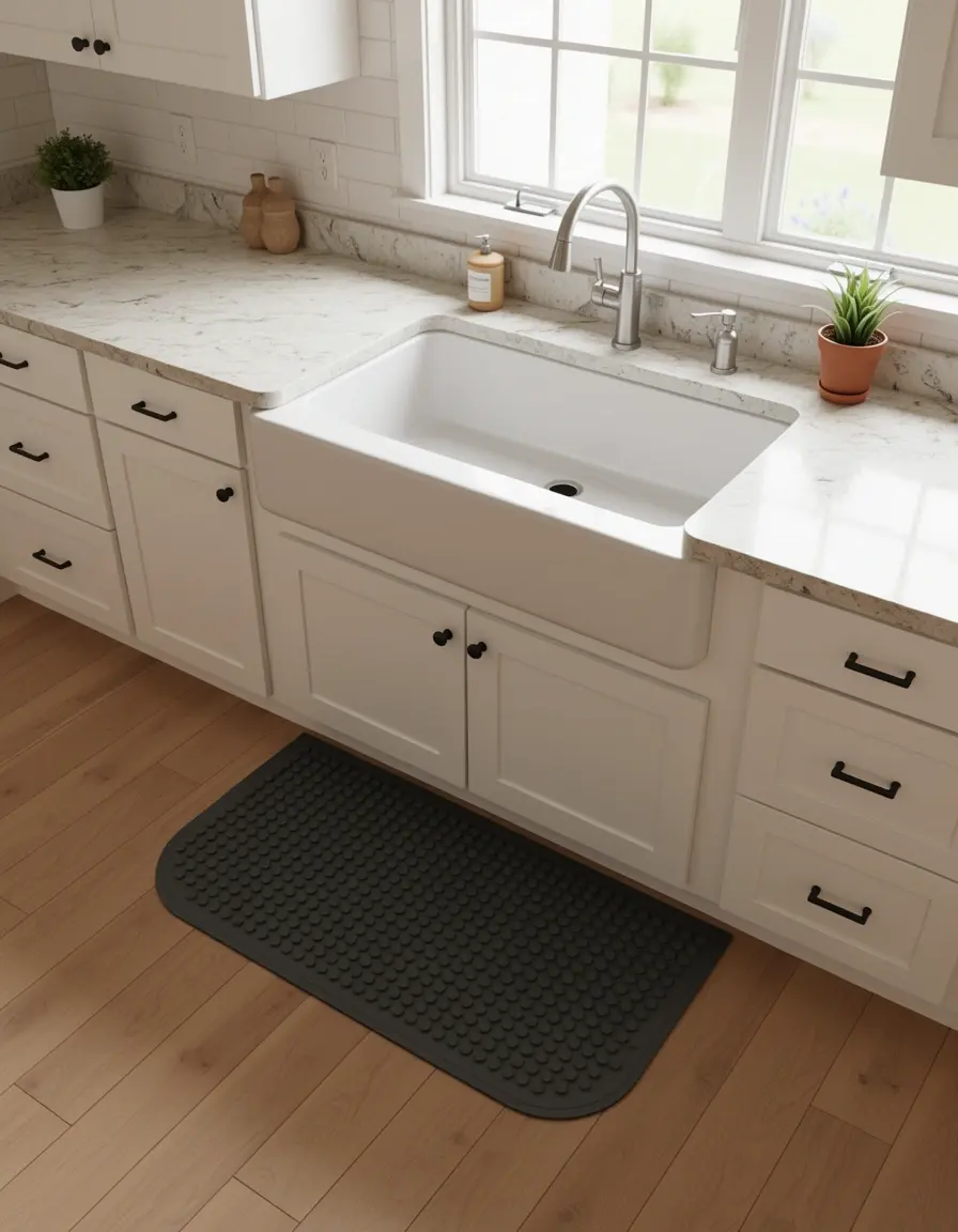 Alfombra de baño antideslizante aplicada a cocina