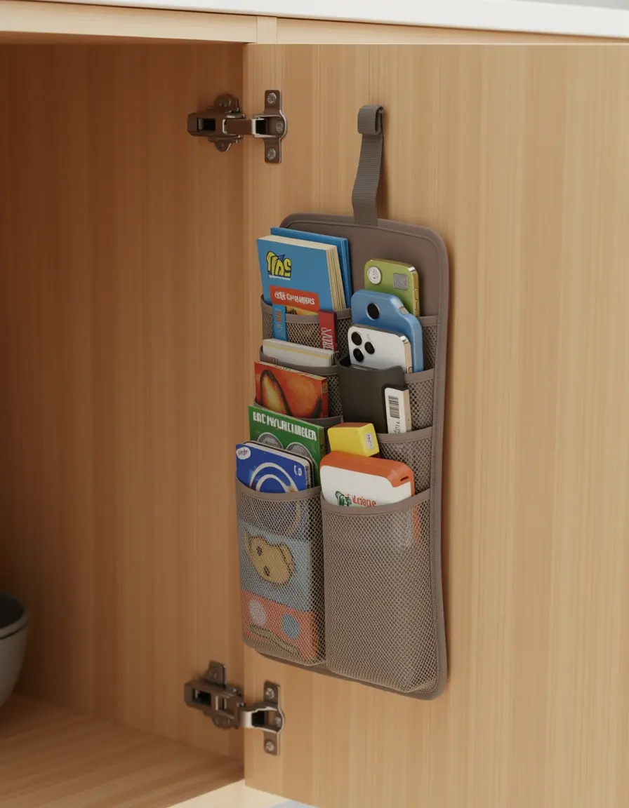 Organizador colgante para puerta de armario de cocina
