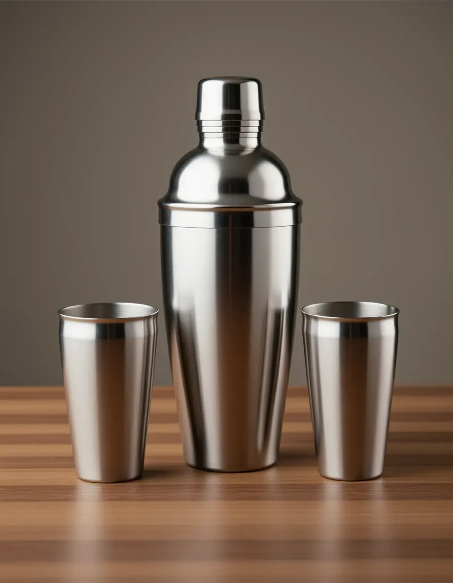Set de herramientas de bar de acero inoxidable con coctelera
