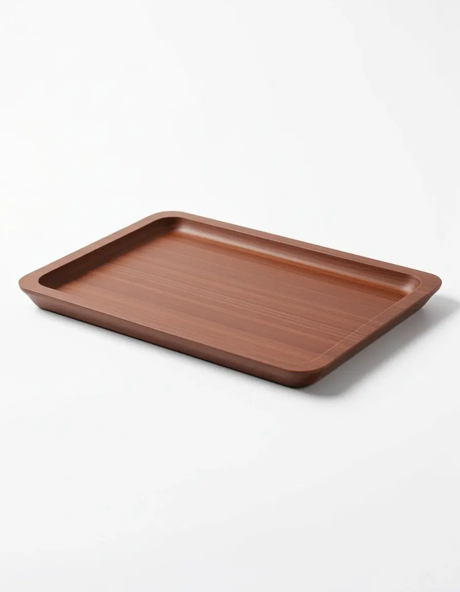Bandeja de servicio rectangular antideslizante para barras de cocina