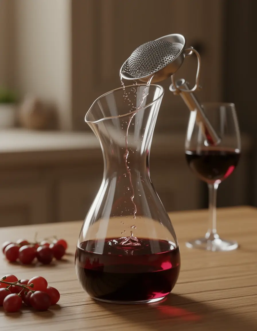 Decantador de vino de cristal para aireación