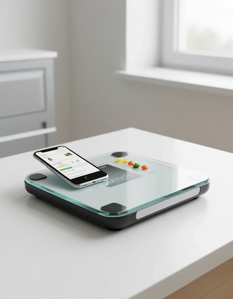 Báscula nutricional inteligente con conexión a app