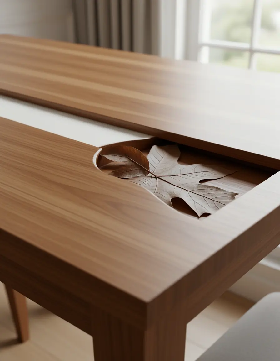 Extensión de madera para mesa de comedor versátil