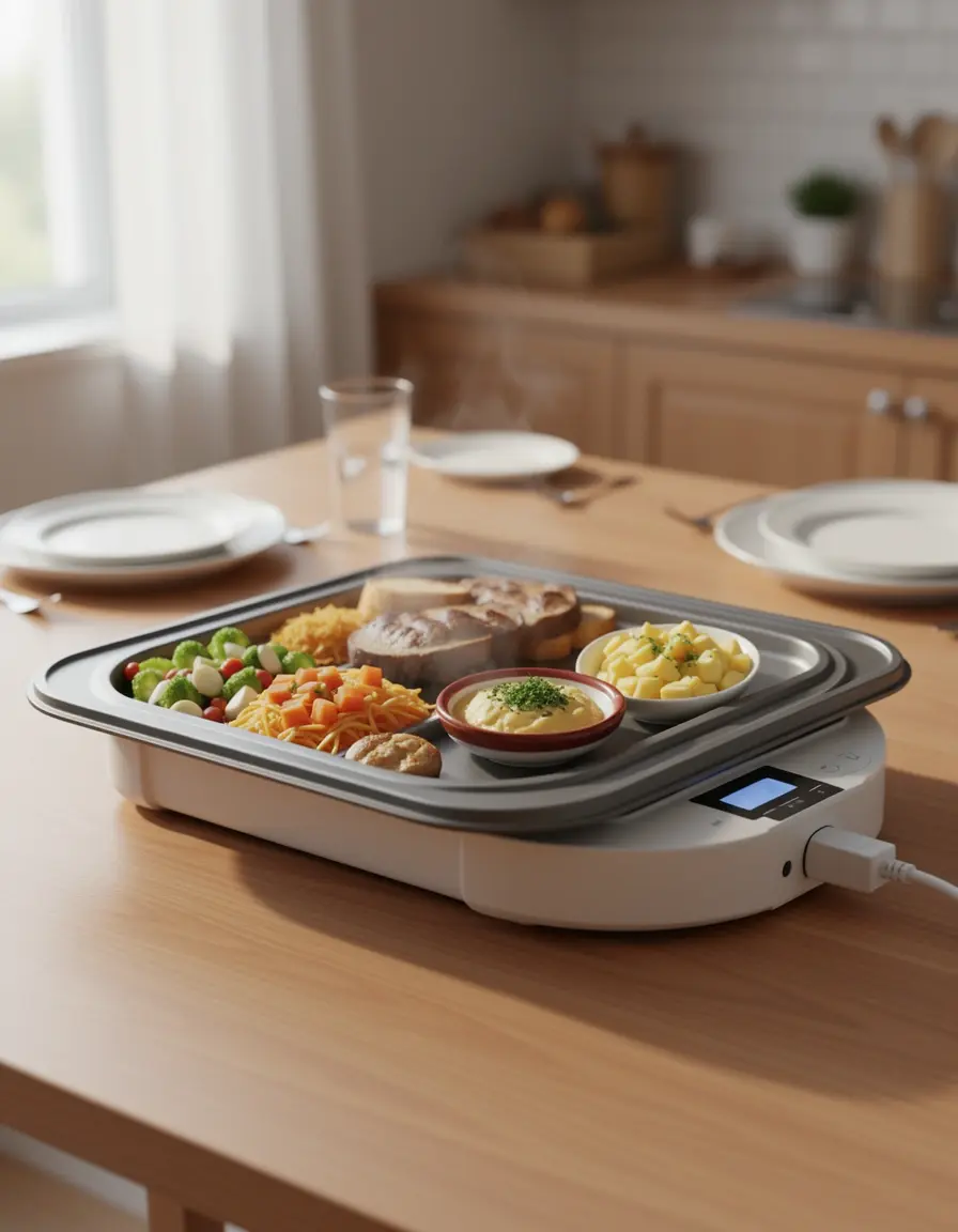 Servidor de buffet eléctrico para mantener comida caliente