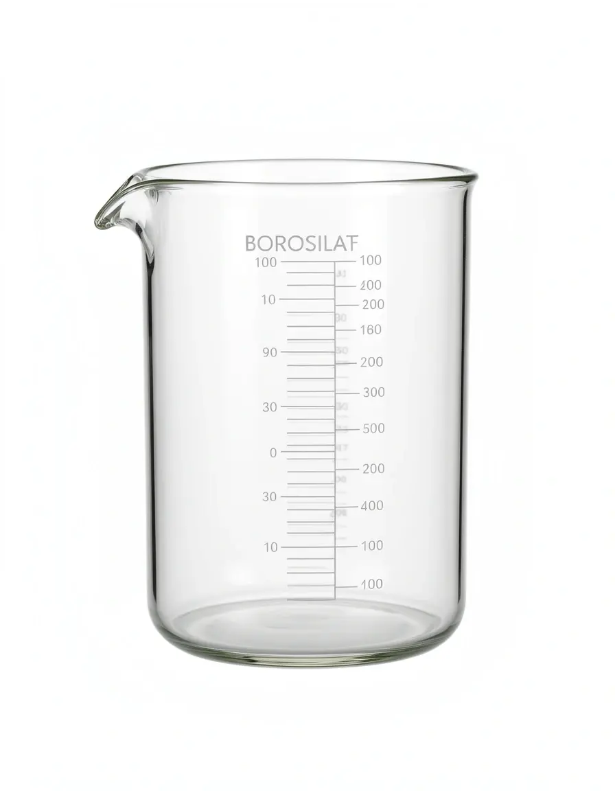 Vaso de precipitados de borosilicato con medidas precisas